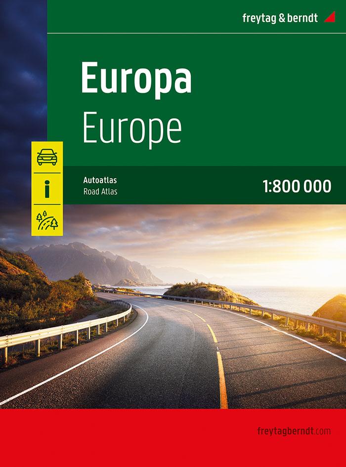 Vorderes Coverbild Europa, Autoatlas 1:800.000, freytag & berndt