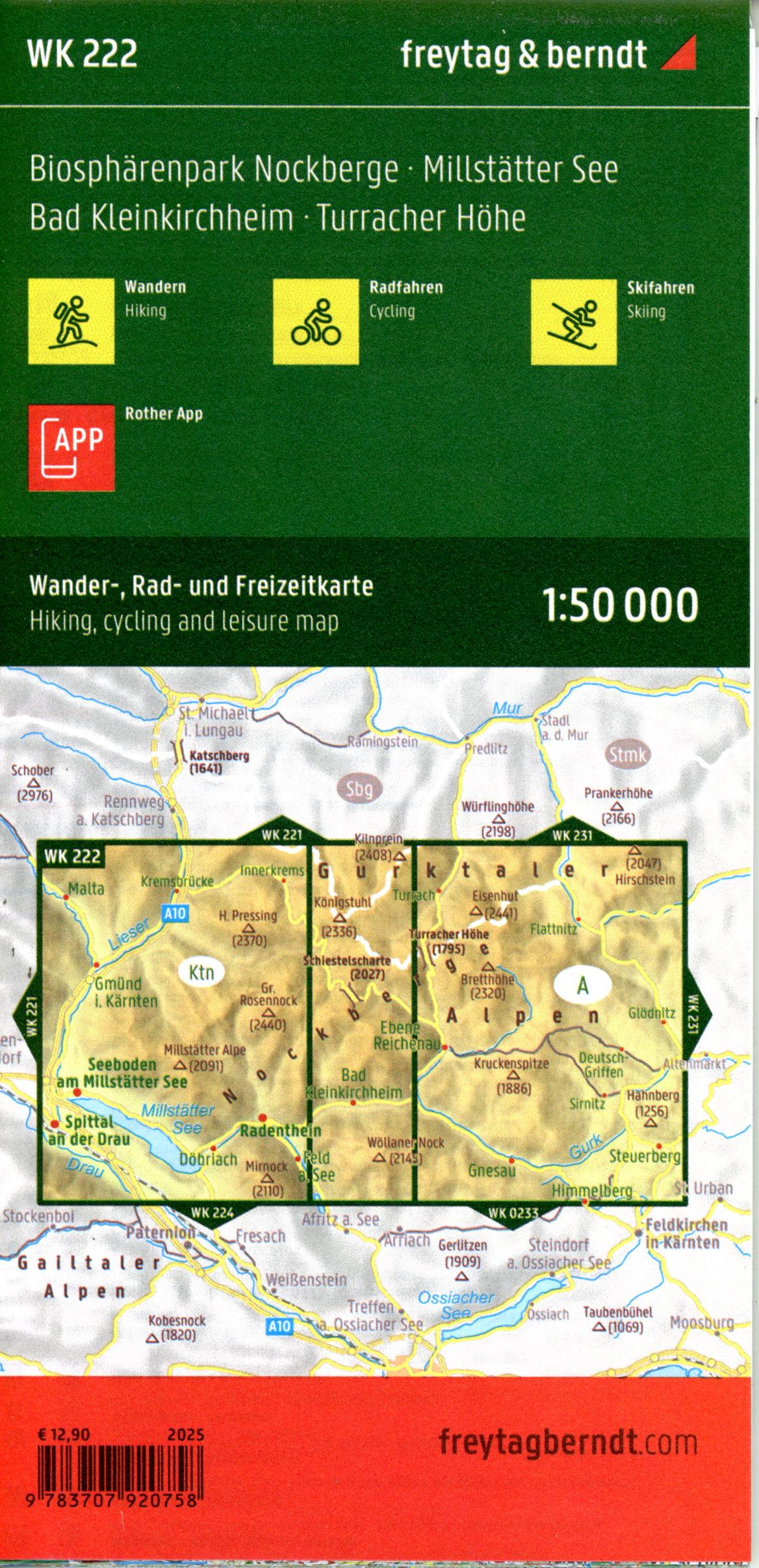 Beispielinhalt (Bild) Biosphärenpark Nockberge, Wander-, Rad- und Freizeitkarte 1:50.000, freytag & berndt, WK 222