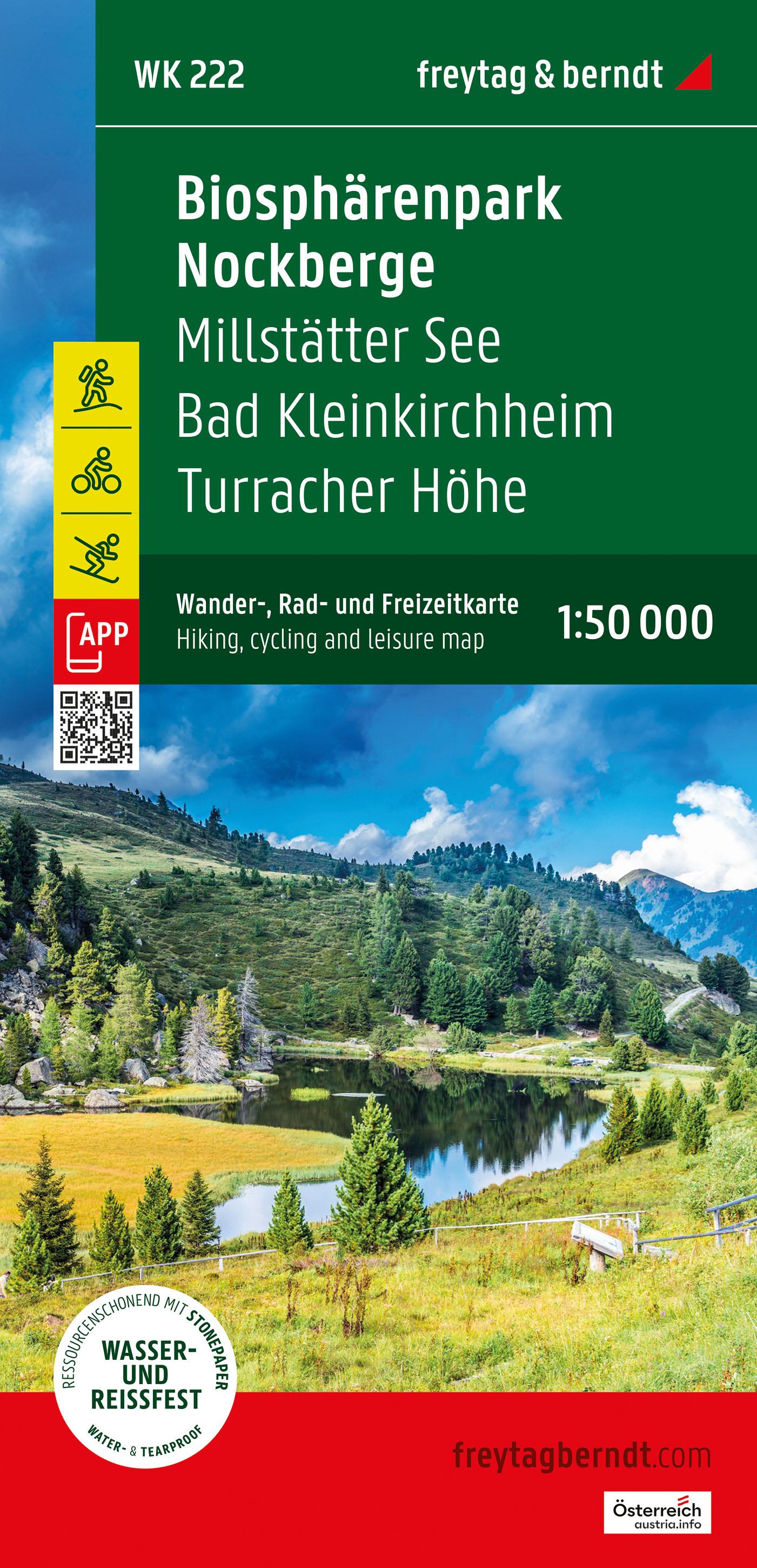 Vorderes Coverbild Biosphärenpark Nockberge, Wander-, Rad- und Freizeitkarte 1:50.000, freytag & berndt, WK 222
