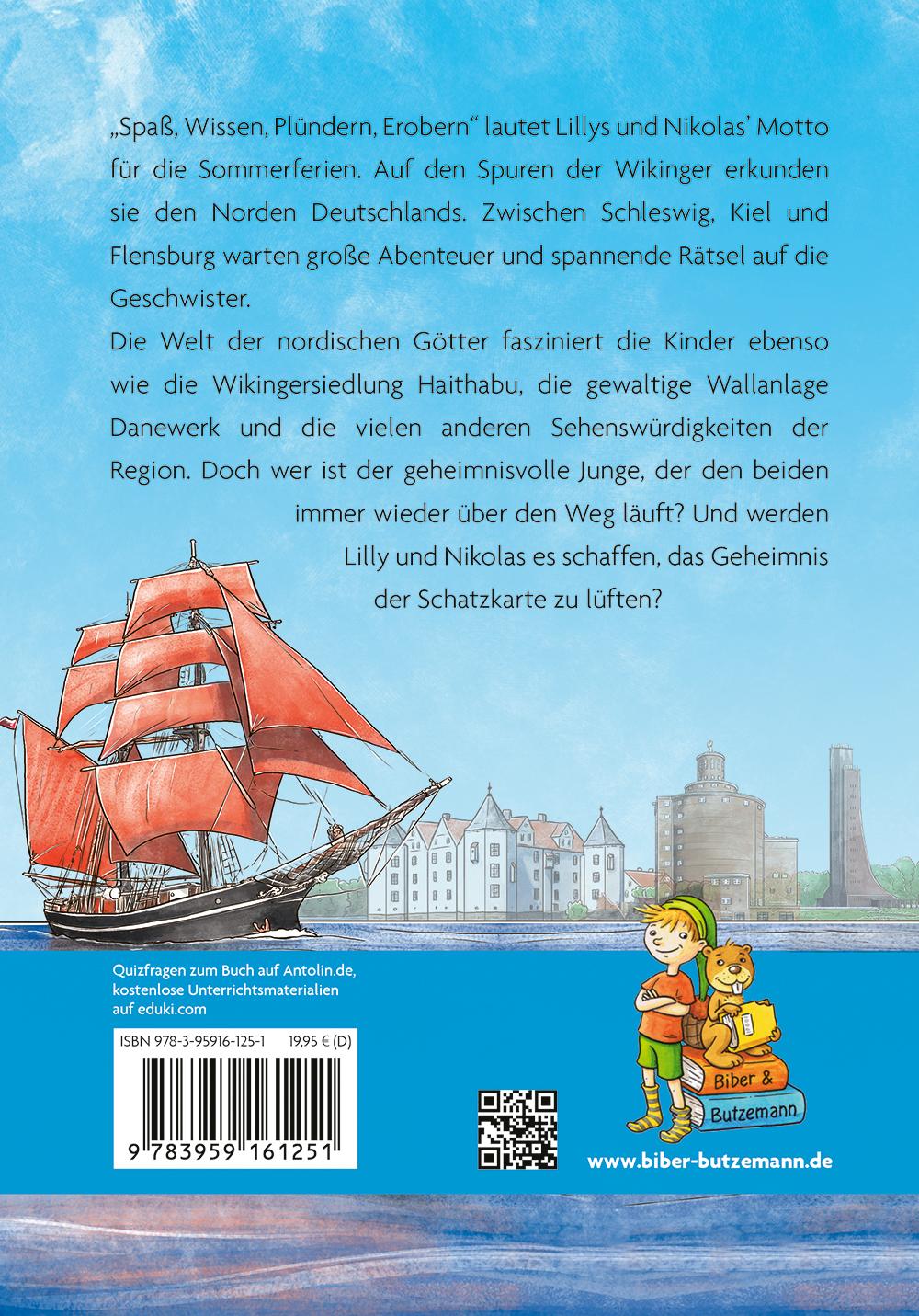 Rückseitencover Abenteuer im Land der Wikinger - Lilly und Nikolas unterwegs zwischen Schleswig, Kiel und Flensburg