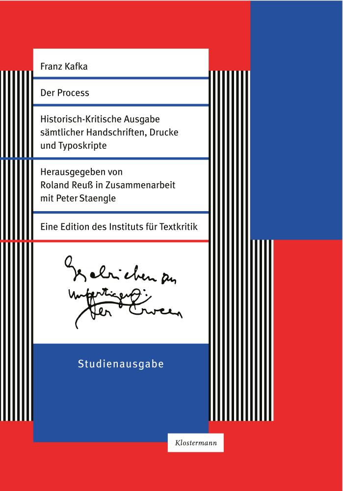 Vorderes Coverbild Der Process. Studienausgabe
