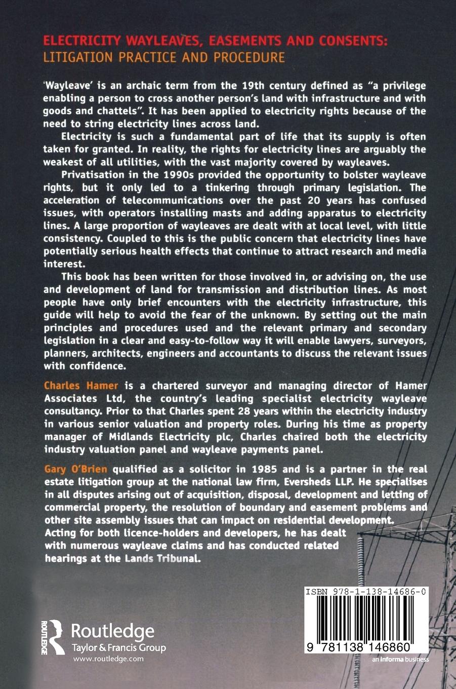 Rückseitencover Electricity Wayleaves, Easements and Consents