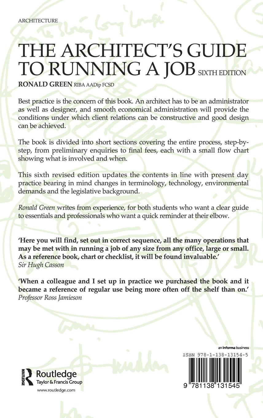 Rückseitencover Architect's Guide to Running a Job