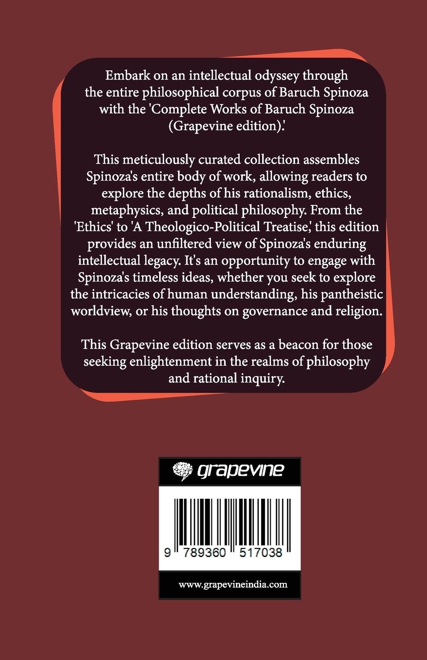 Rückseitencover Complete Works of Baruch Spinoza (Grapevine edition)