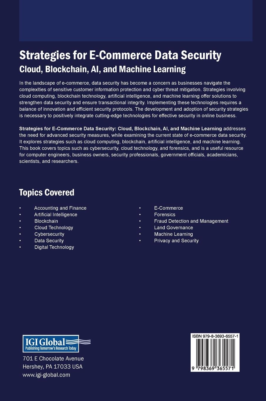 Rückseitencover Strategies for E-Commerce Data Security