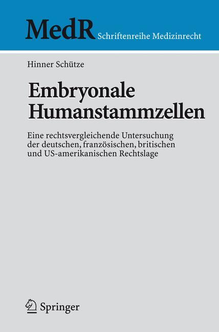 Vorderes Coverbild Embryonale Humanstammzellen