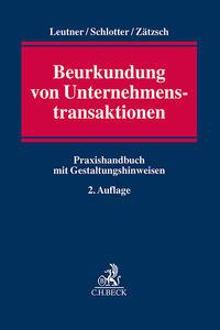 Vorderes Coverbild Beurkundung von Unternehmenstransaktionen