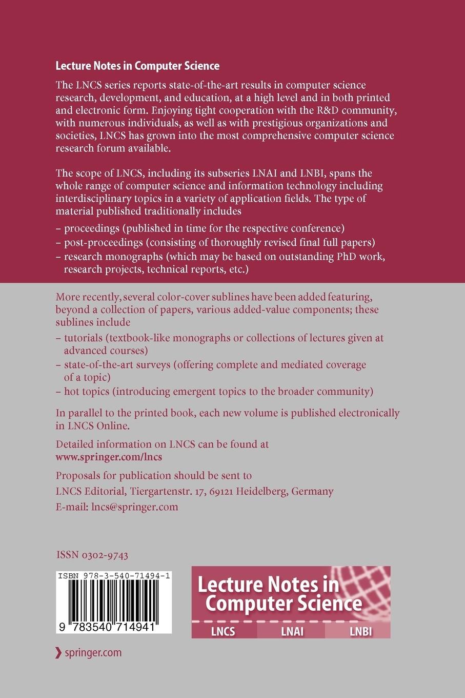 Rückseitencover Advances in Information Retrieval