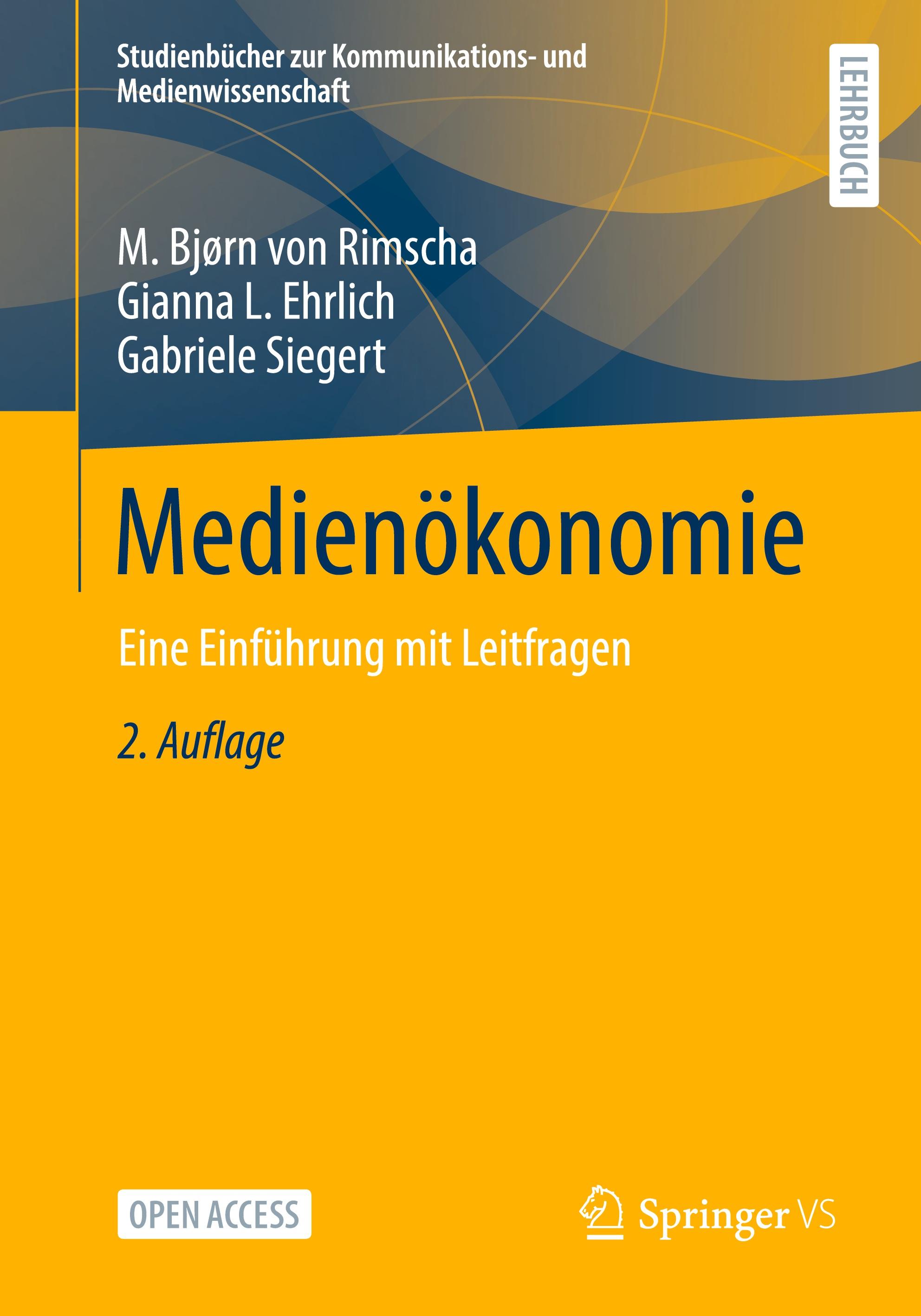 Vorderes Coverbild Medienökonomie