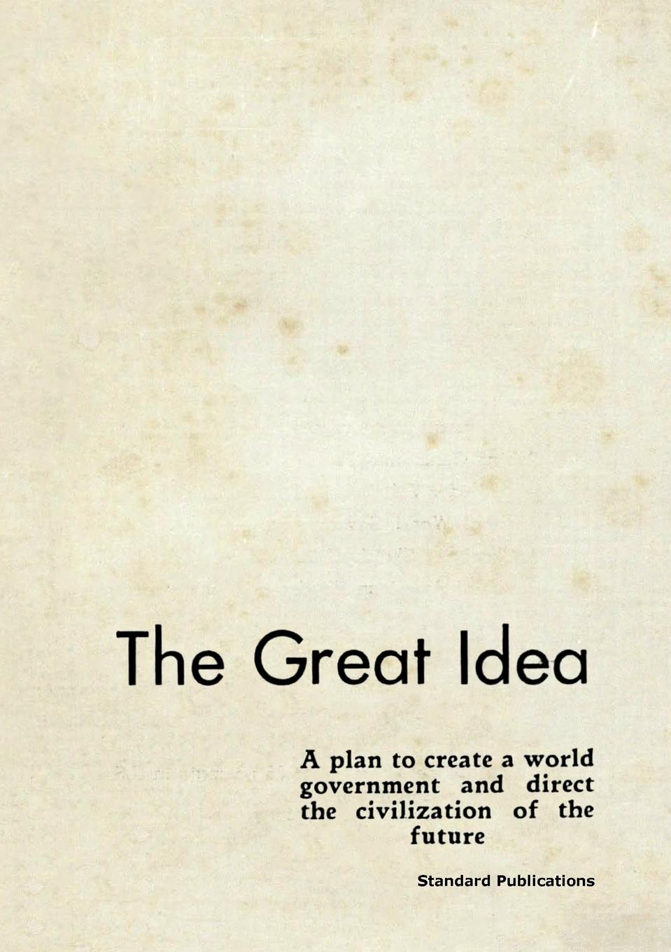 Vorderes Coverbild The Great Idea