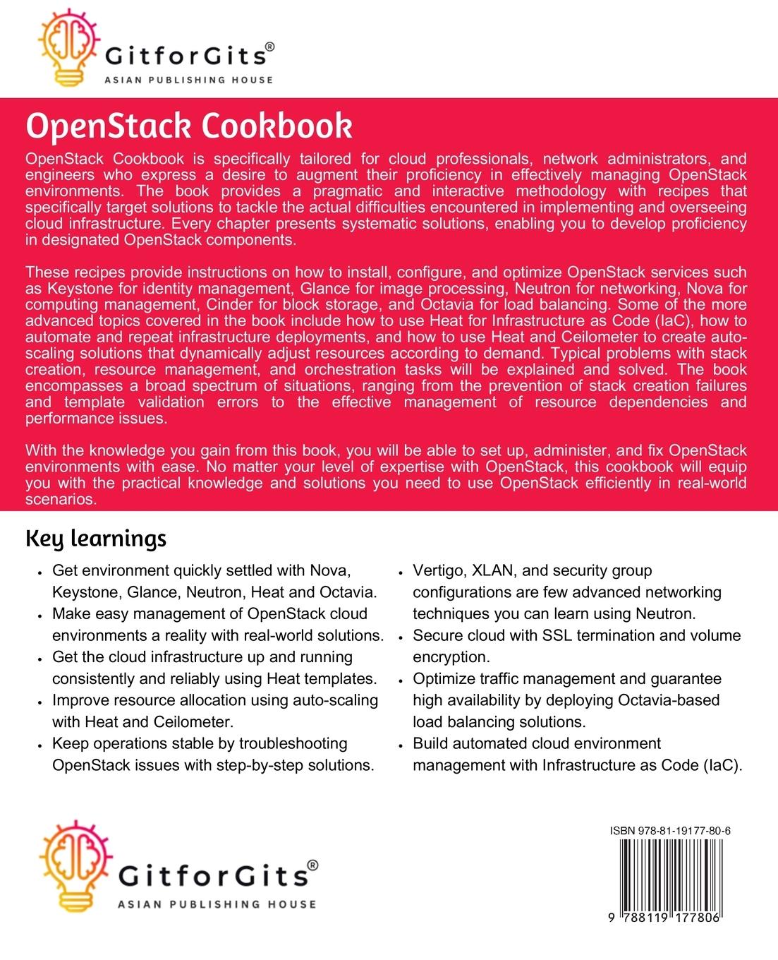 Rückseitencover OpenStack Cookbook