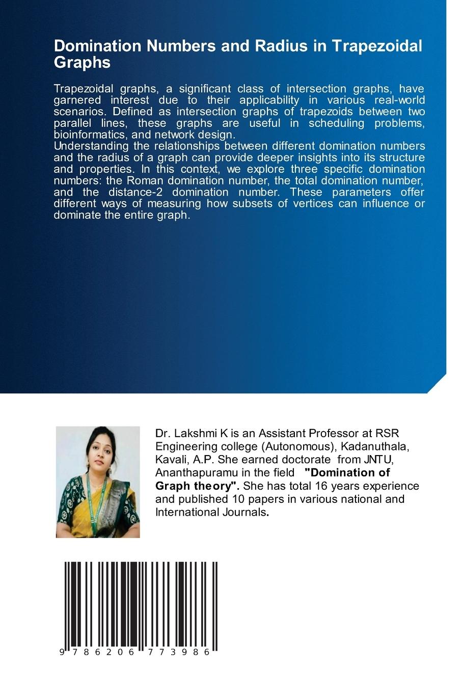 Rückseitencover Domination Numbers and Radius in Trapezoidal Graphs