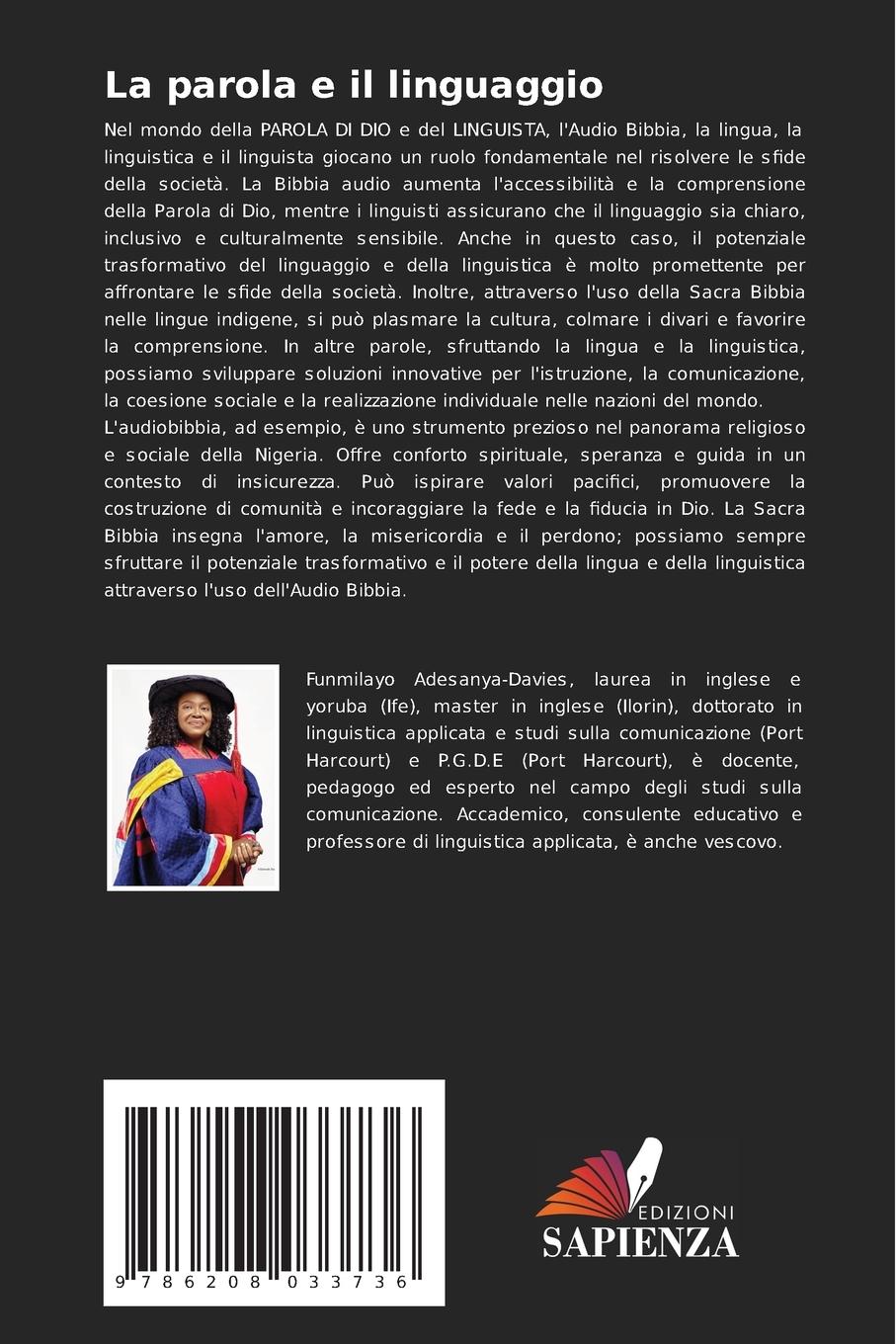 Rückseitencover La parola e il linguaggio