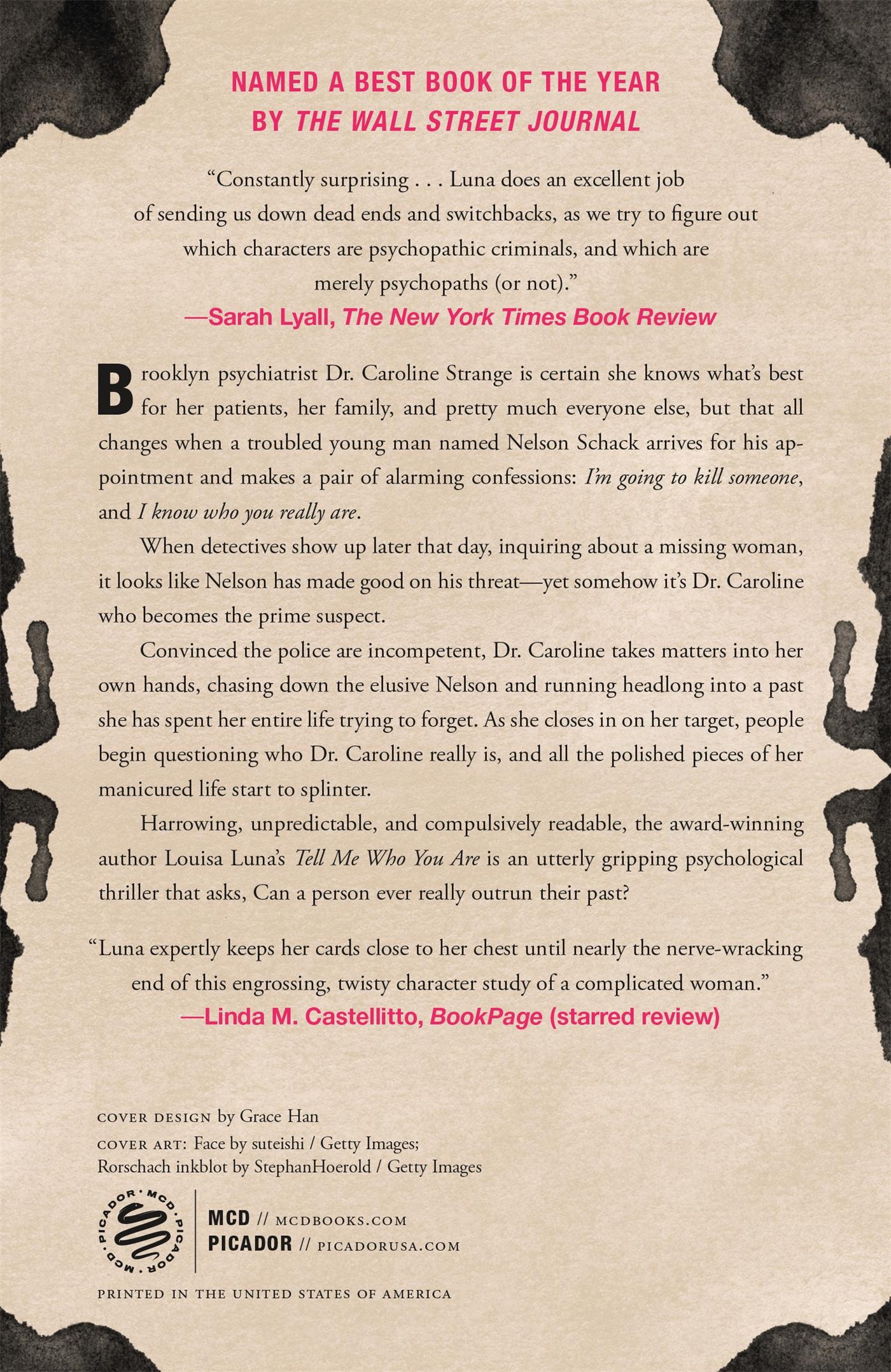 Rückseitencover Tell Me Who You Are