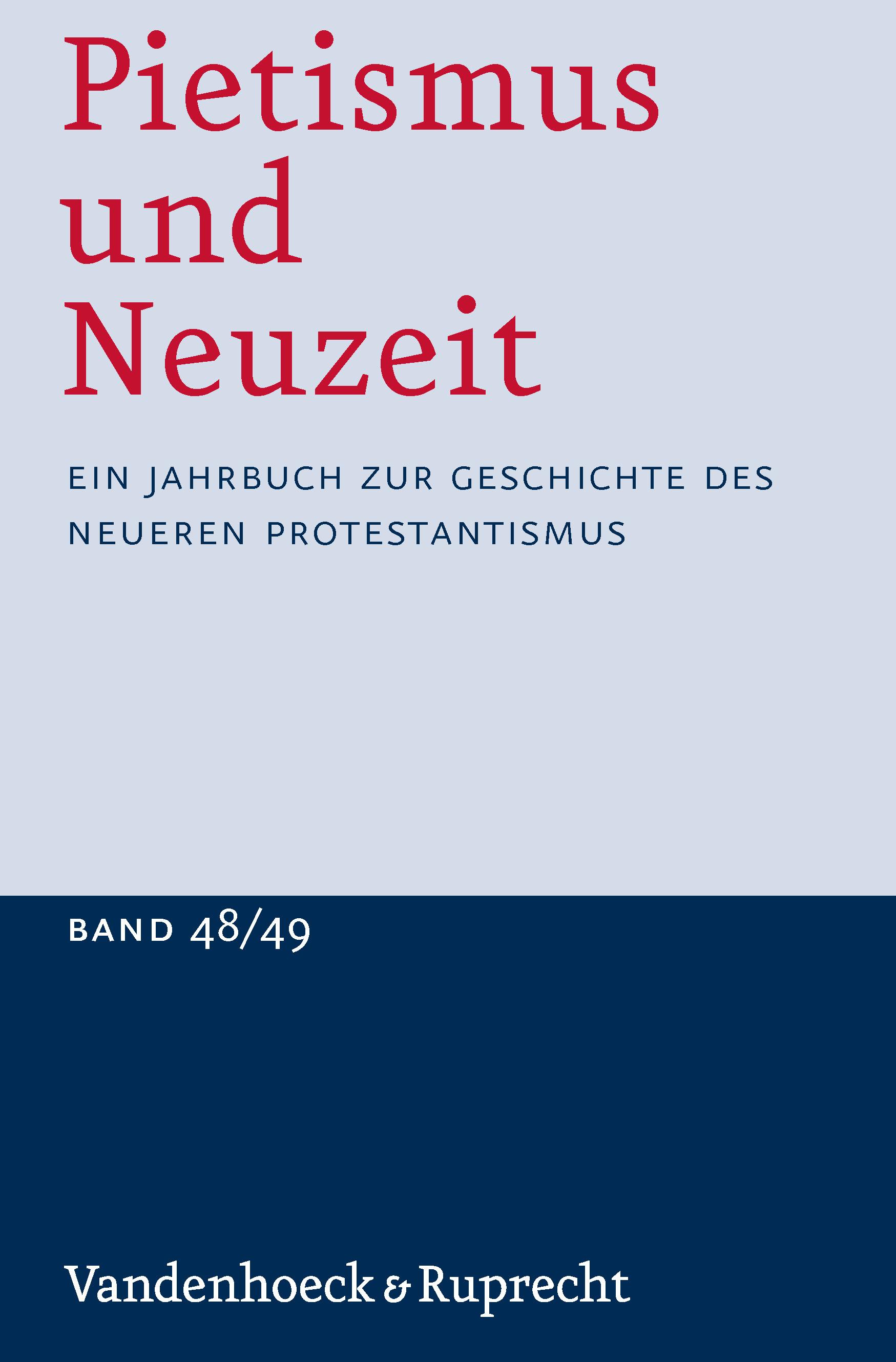 Vorderes Coverbild Pietismus und Neuzeit Band 48/49 - 2022/2023
