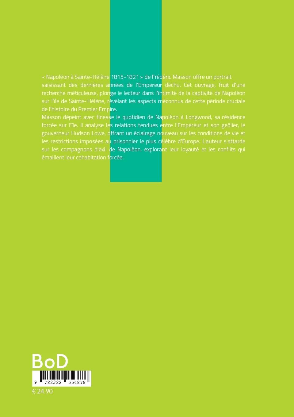 Rückseitencover Napoléon à Sainte-Hélène 1815-1821