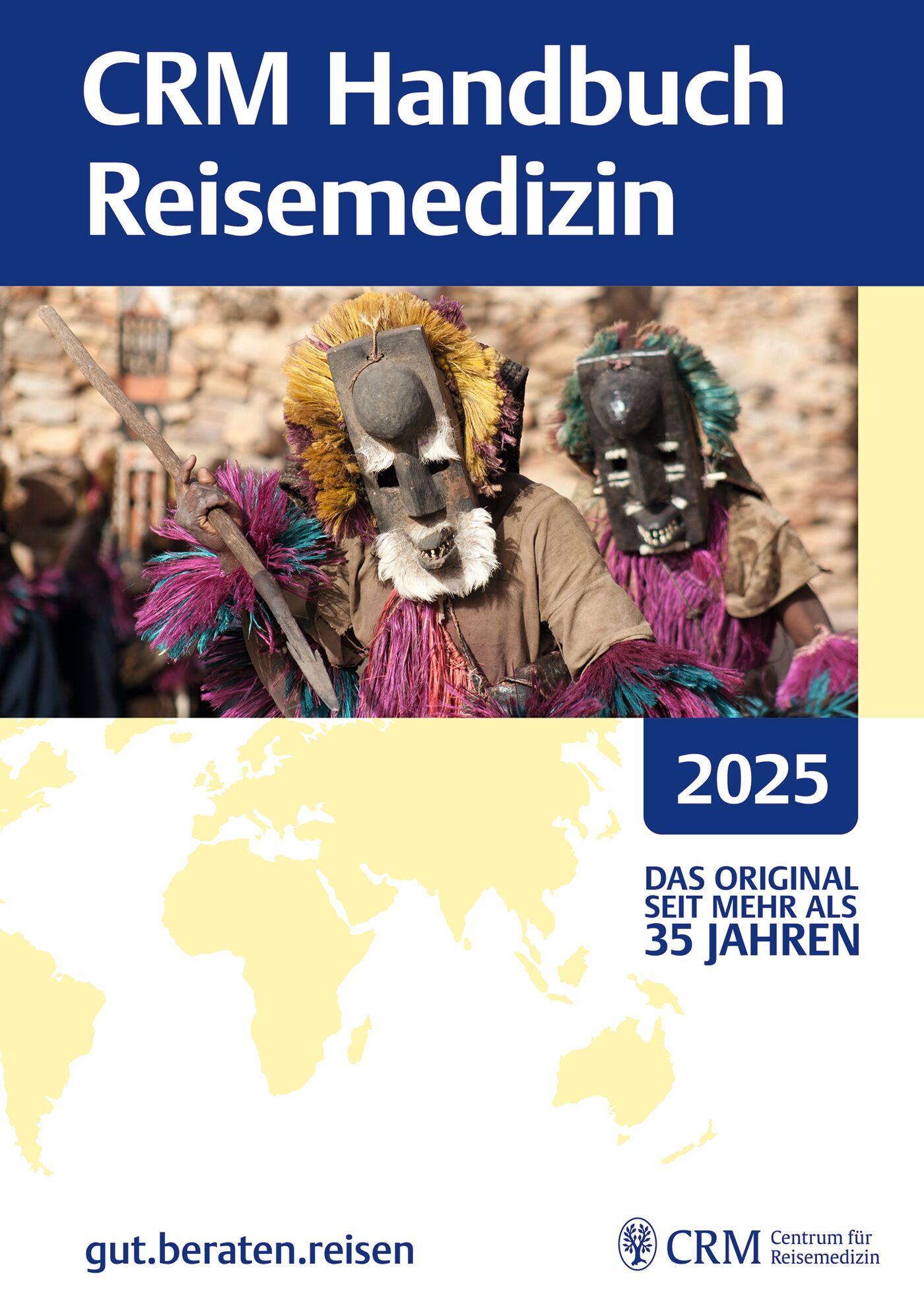 Vorderes Coverbild CRM Handbuch Reisemedizin 2025