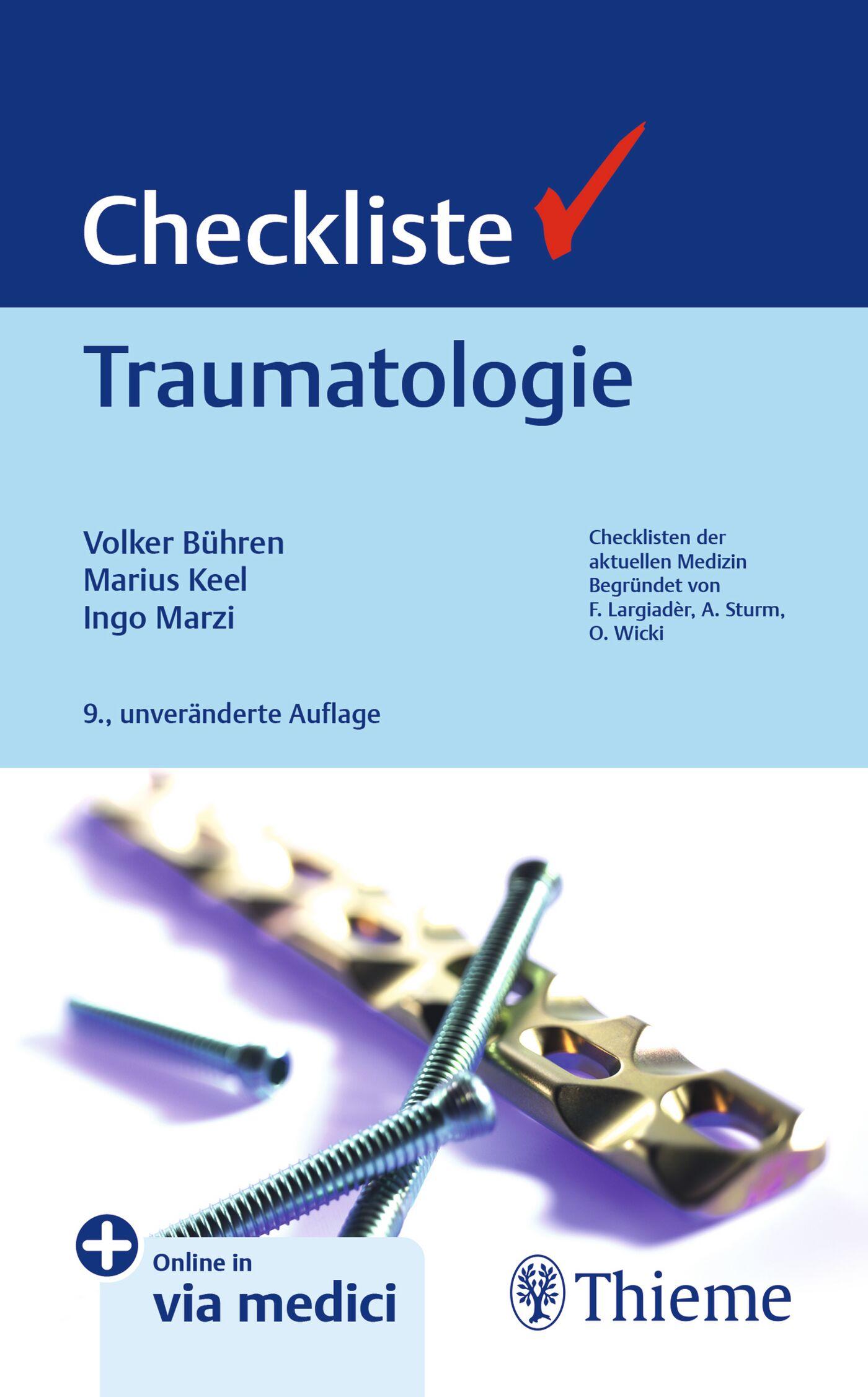 Vorderes Coverbild Checkliste Traumatologie