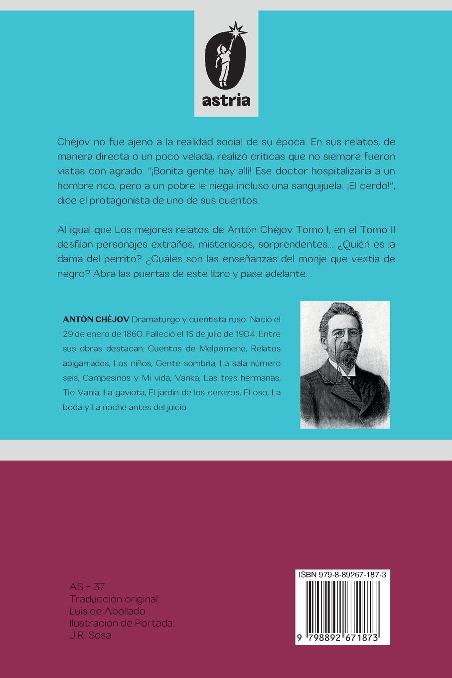 Rückseitencover Los mejores relatos de Antón Chéjov Tomo II