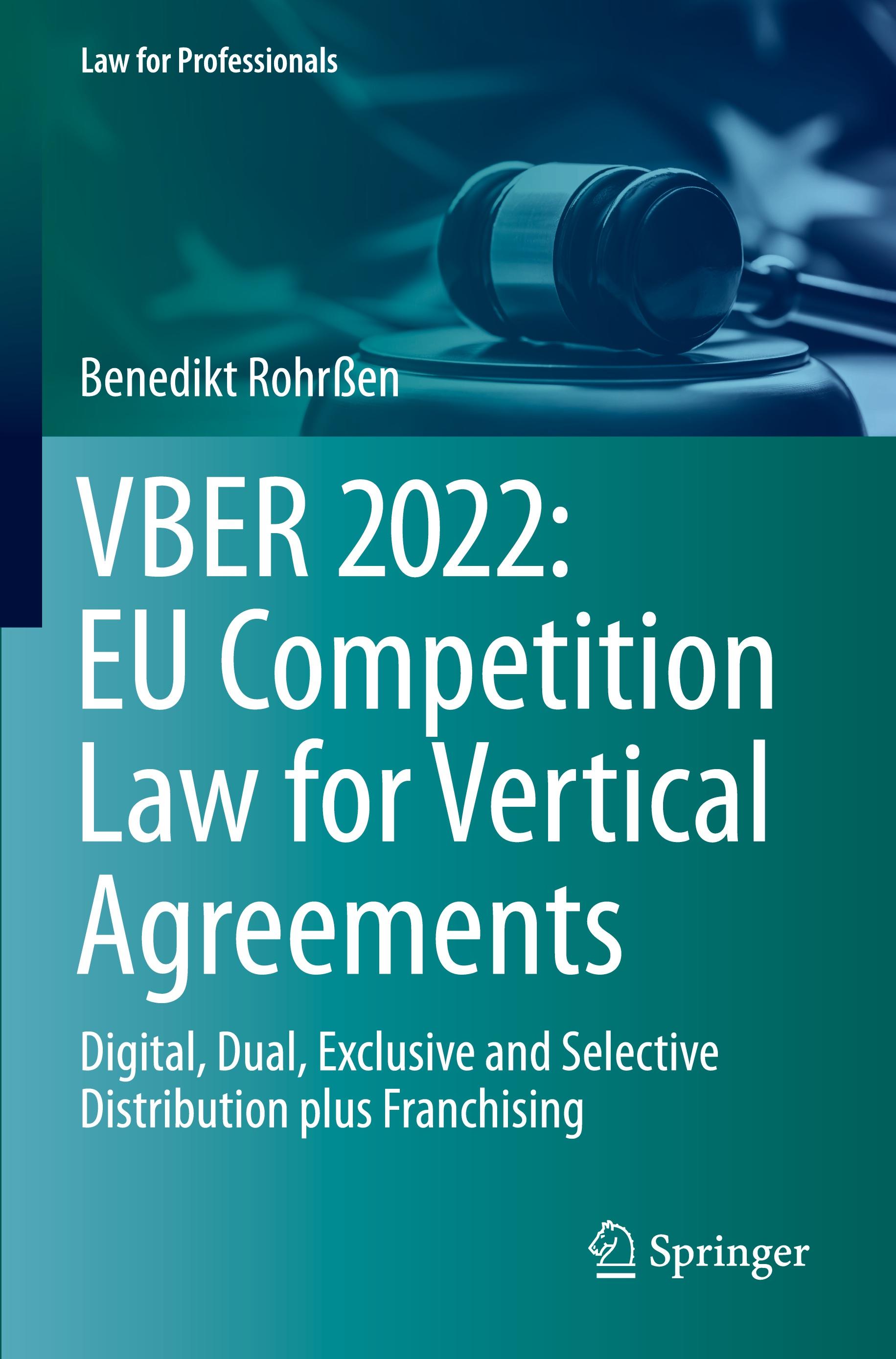 Vorderes Coverbild VBER 2022:  EU Competition Law for Vertical Agreements