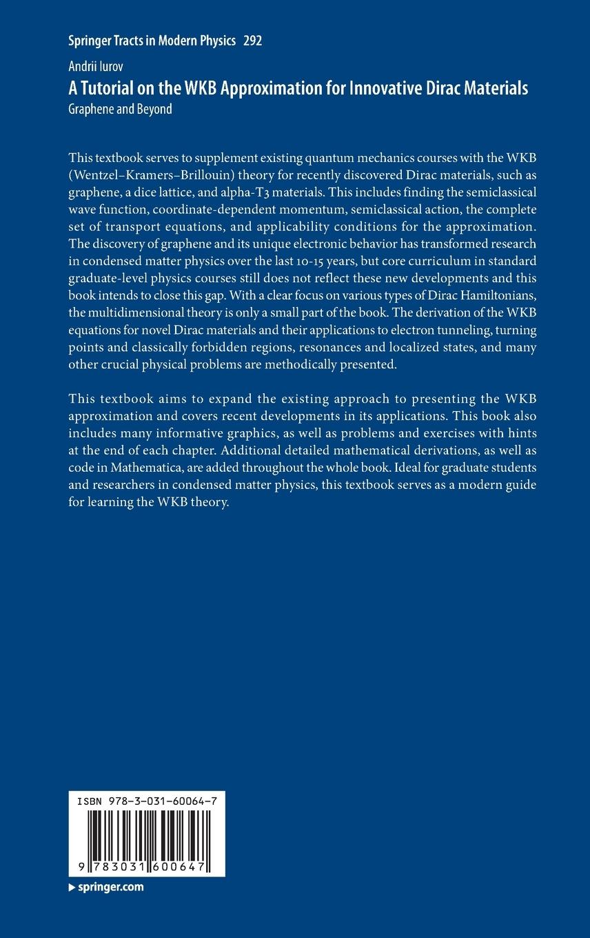 Rückseitencover A Tutorial on the WKB Approximation for Innovative Dirac Materials