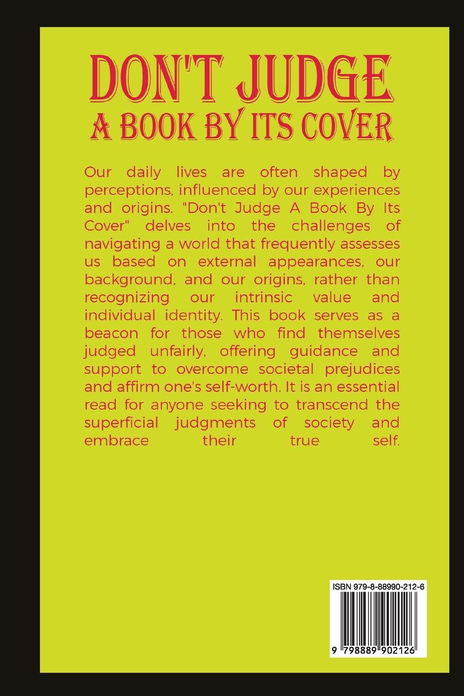 Rückseitencover Don't Judge A Book By It's Cover