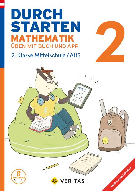 Vorderes Coverbild Durchstarten 2. Jahrgangsstufe - Mathematik - Mittelschule/AHS - Übungsbuch mit Lösungen und App