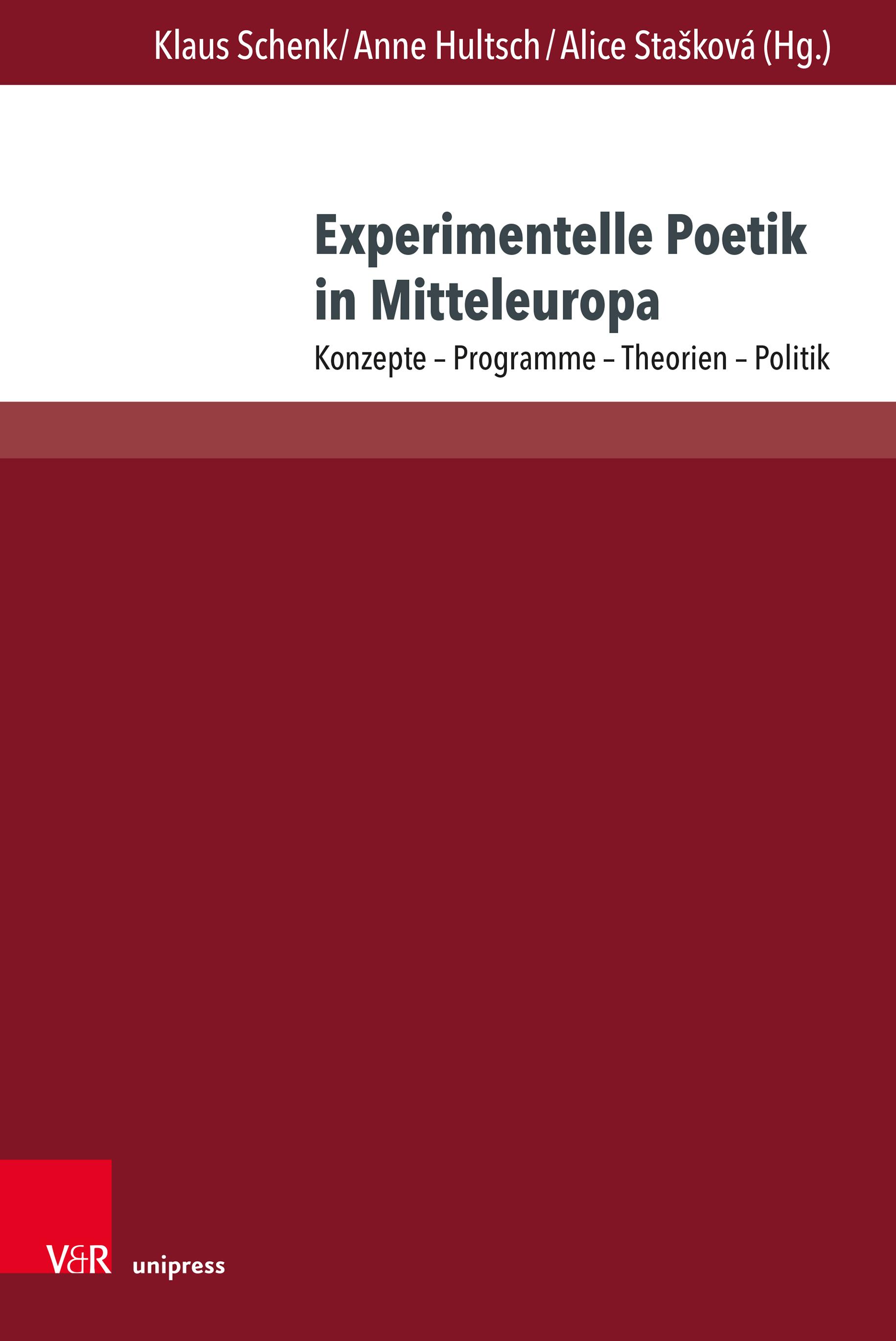 Vorderes Coverbild Experimentelle Poetik in Mitteleuropa