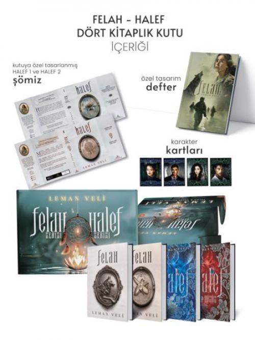 Vorderes Coverbild Halef ve Felah 4 Kitaplik Hediyeli Özel Kutu Ciltli
