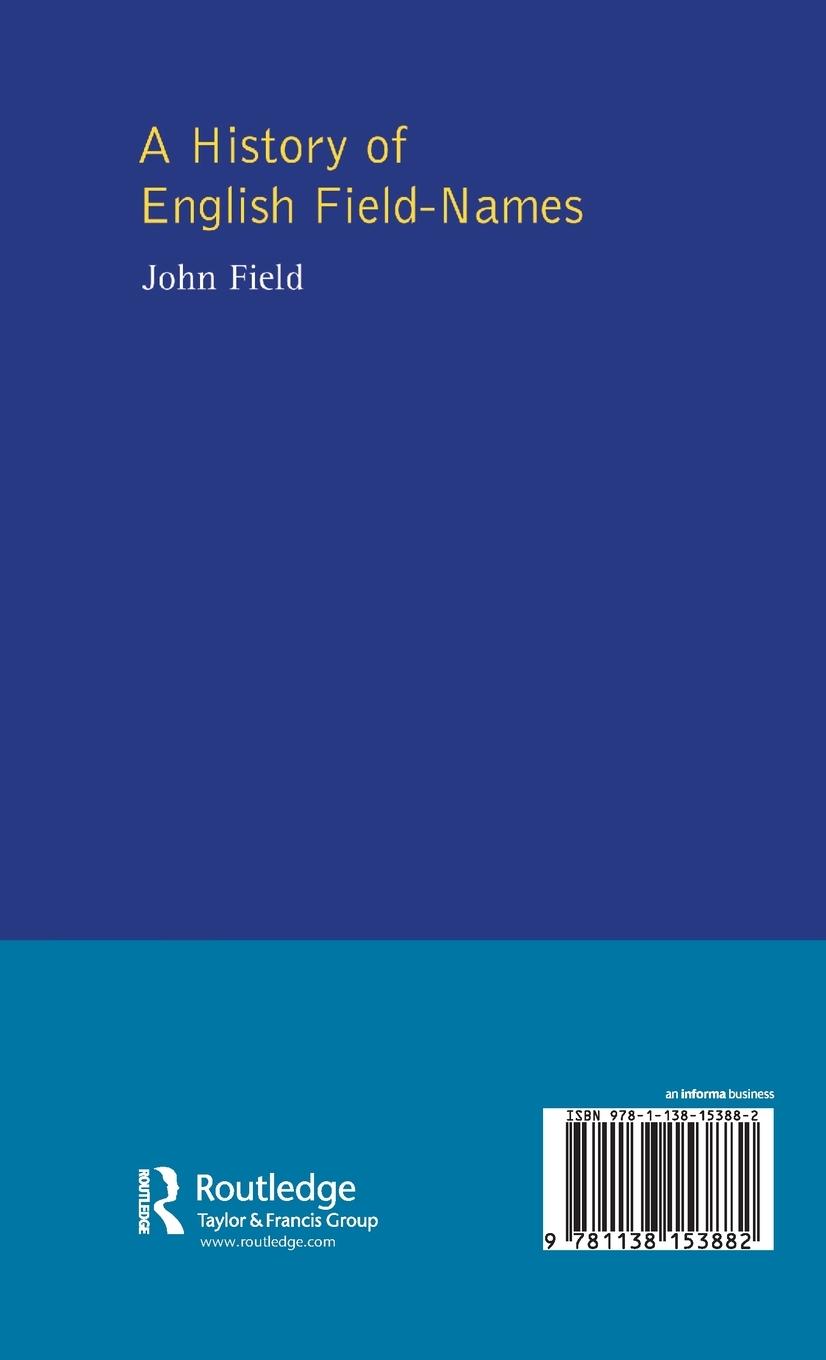 Rückseitencover A History of English Field Names