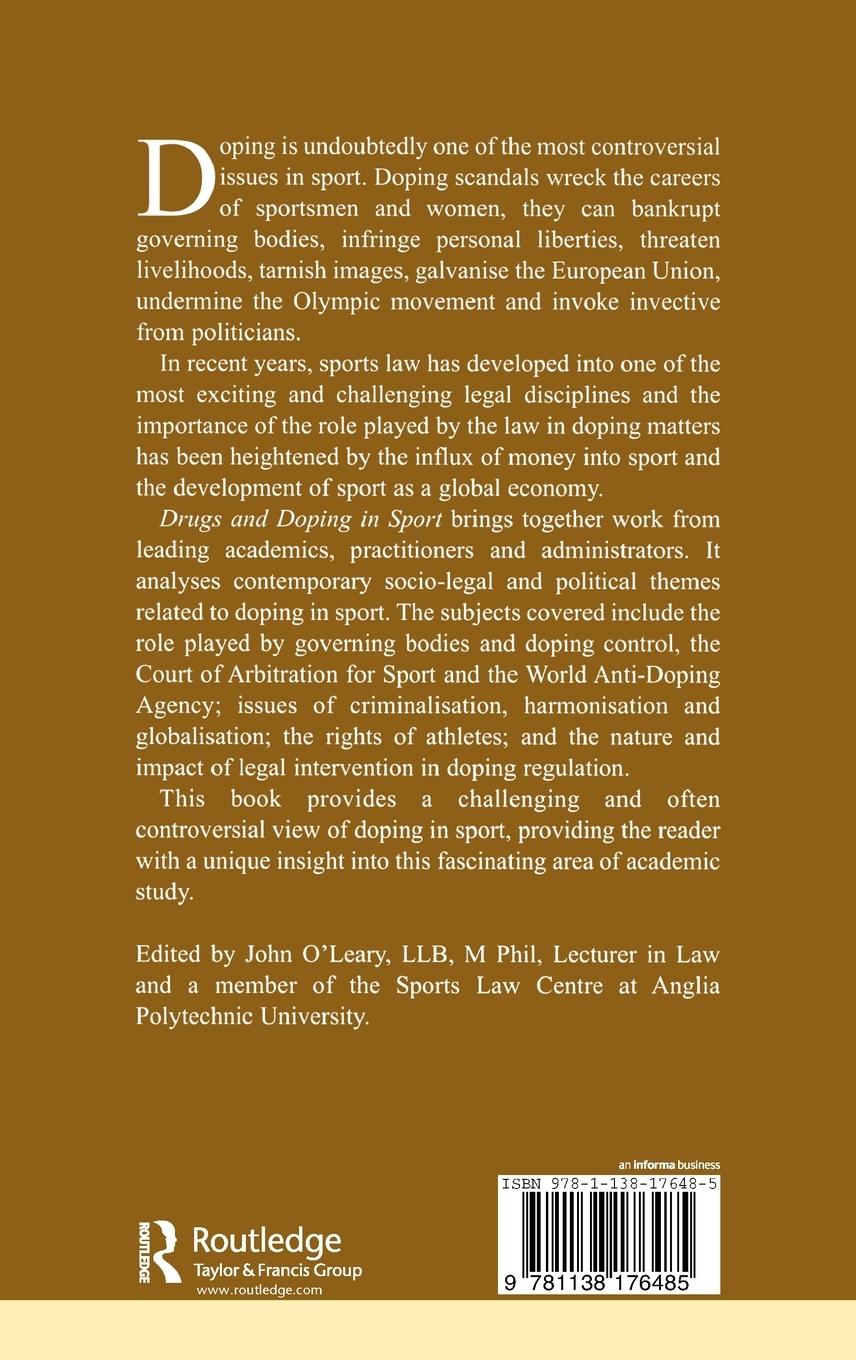 Rückseitencover Drugs & Doping in Sports