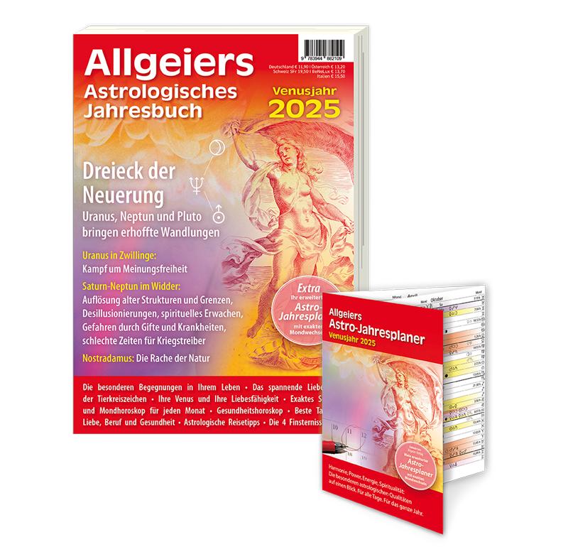 Vorderes Coverbild Allgeiers Astrologisches Jahresbuch 2025