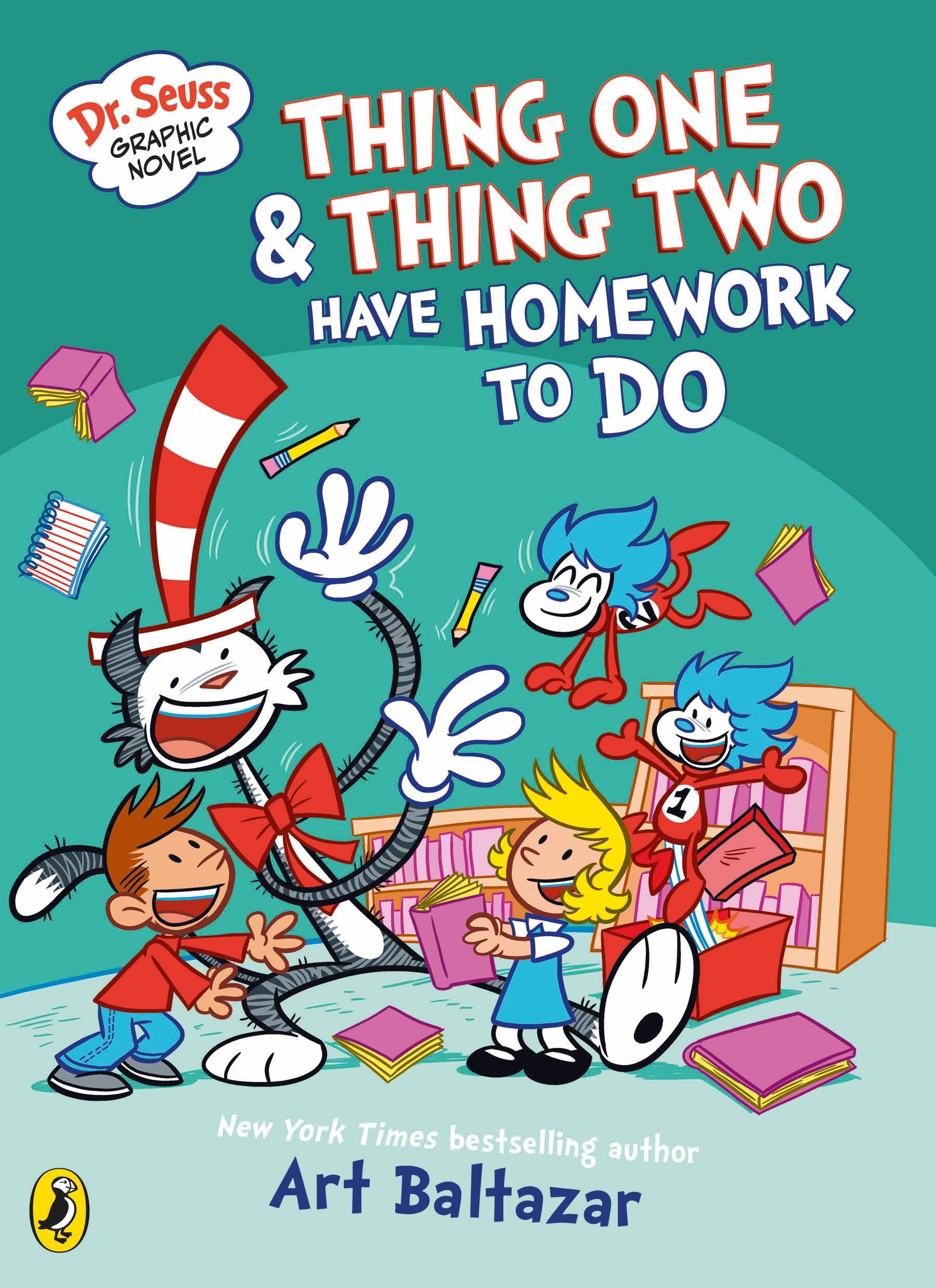 Vorderes Coverbild Dr Seuss Graphic Novel: Thing One and Thing Two Have Homework to Do
