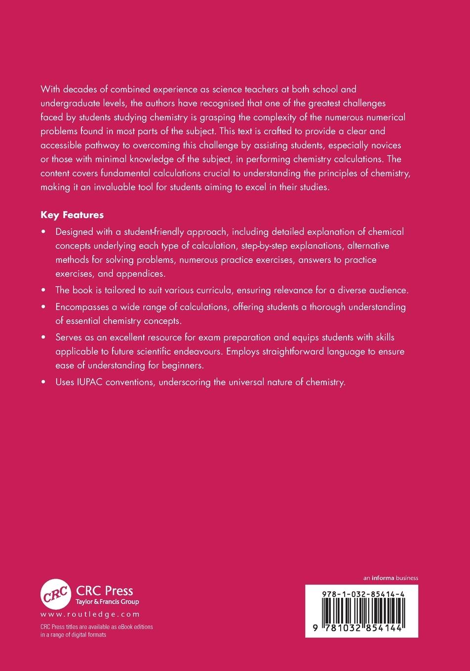 Rückseitencover Chemistry Calculations for Beginners