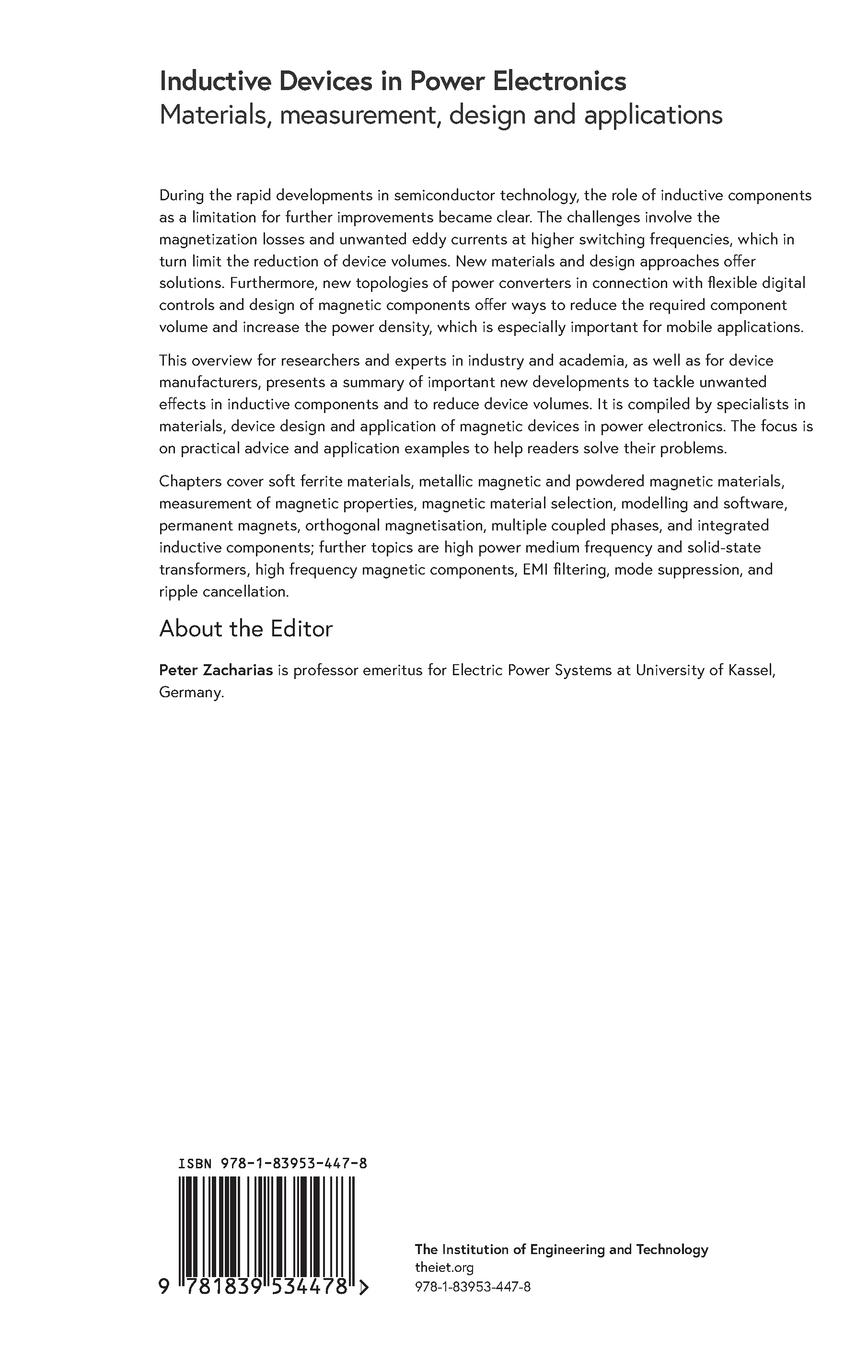 Rückseitencover Inductive Devices in Power Electronics