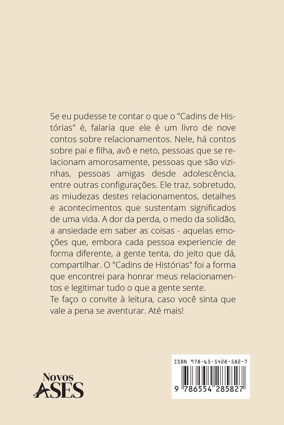 Rückseitencover Cadins de histórias