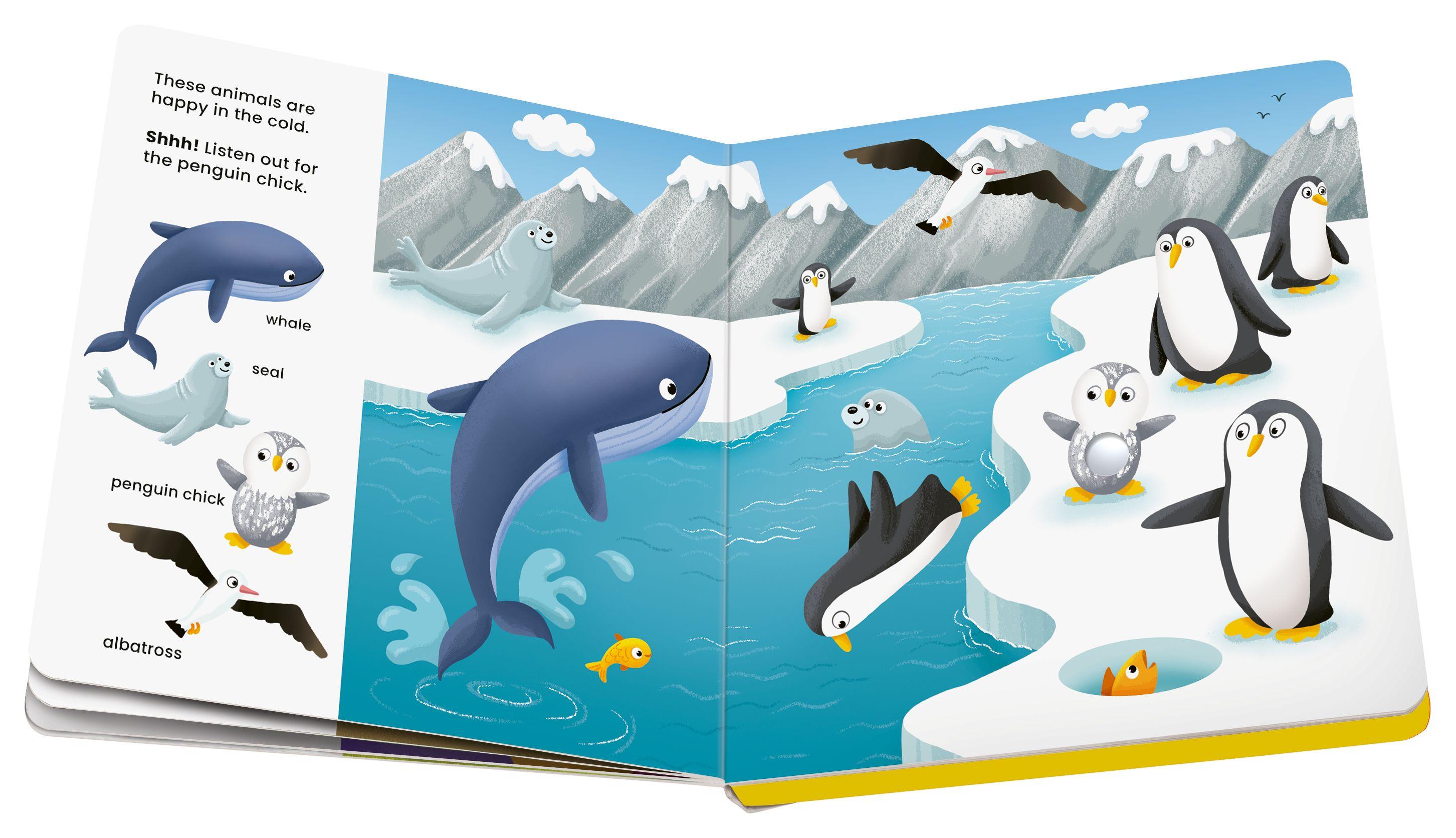 Beispielinhalt (Bild) Play+ Shh ... Who's there? Baby Animals