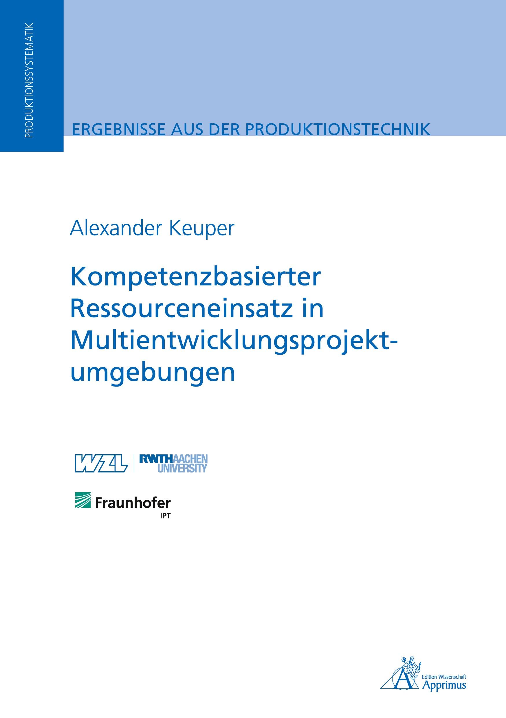 Vorderes Coverbild Kompetenzbasierter Ressourceneinsatz in Multientwicklungsprojektumgebungen