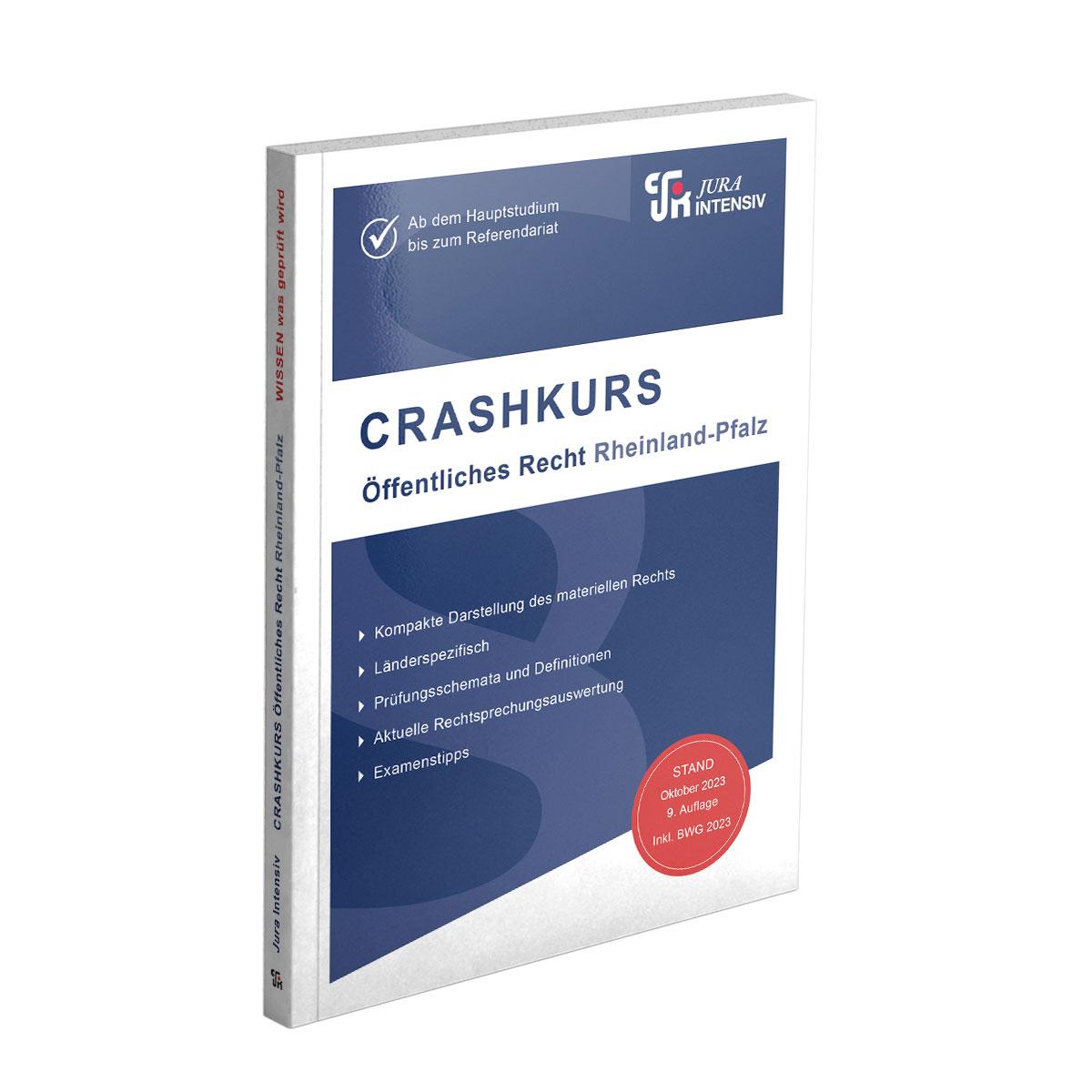 Vorderes Coverbild CRASHKURS Öffentliches Recht - Rheinland-Pfalz