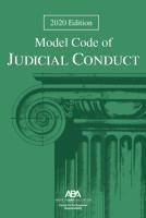 Vorderes Coverbild Model Code of Judicial Conduct, 2020 Edition