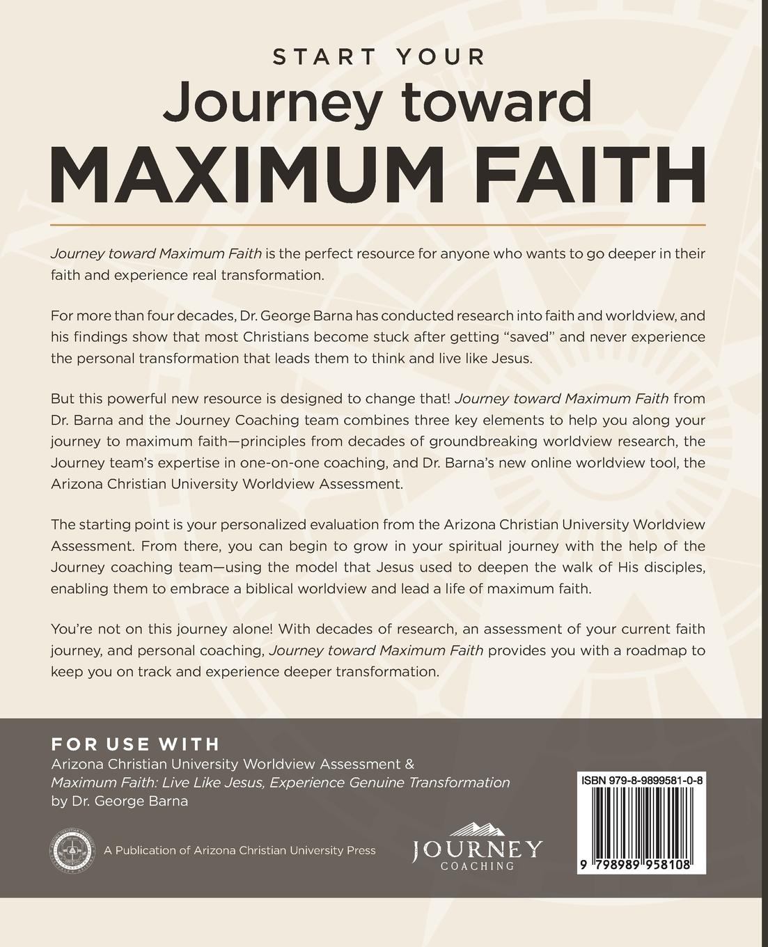 Rückseitencover Journey toward Maximum Faith