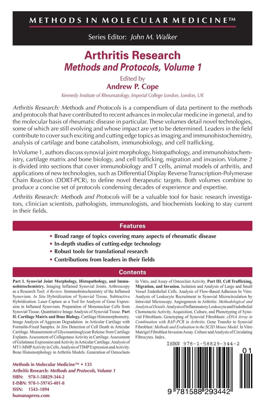 Rückseitencover Arthritis Research