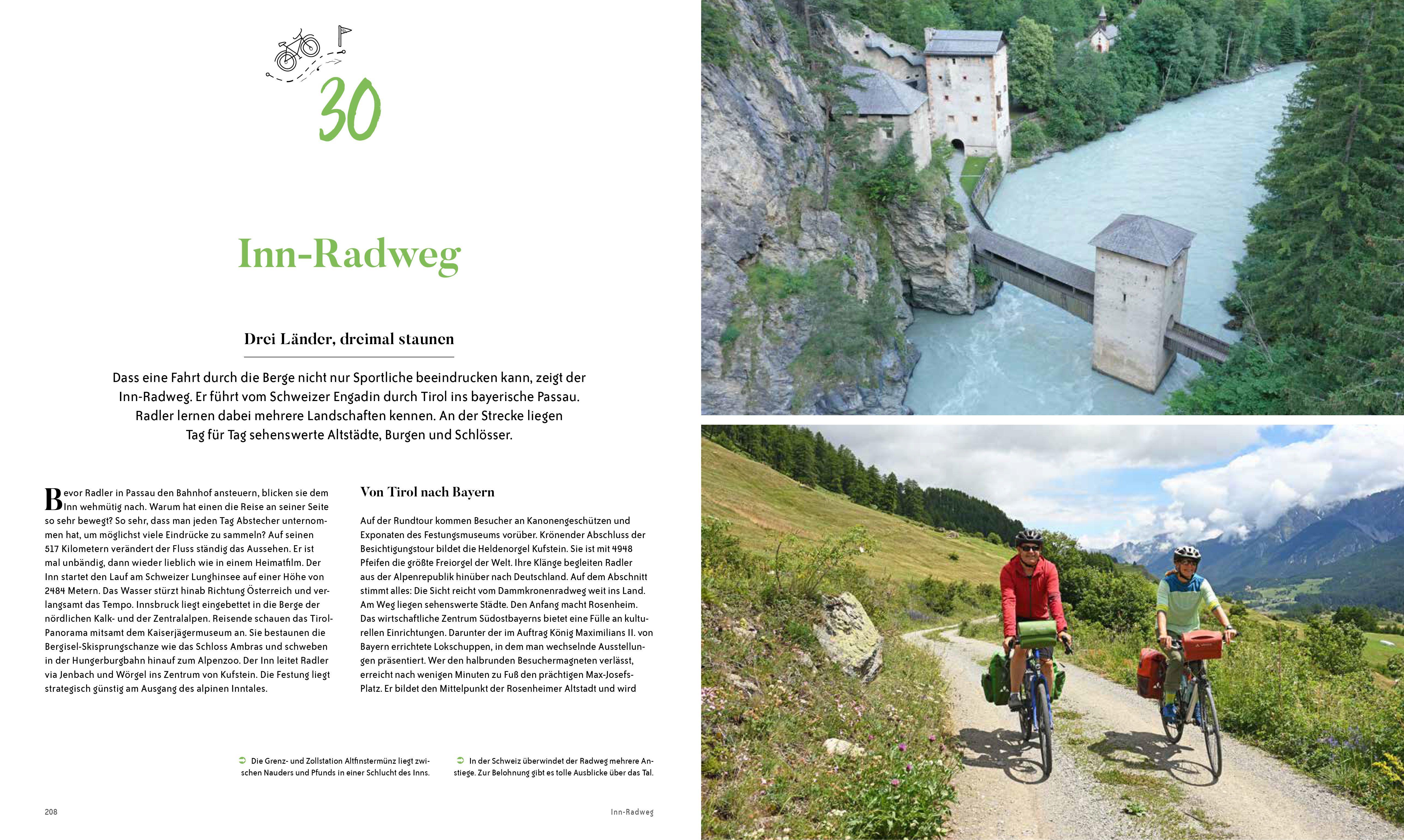 Beispielinhalt (Bild) Die ultimativen Radfernwege in den Alpen