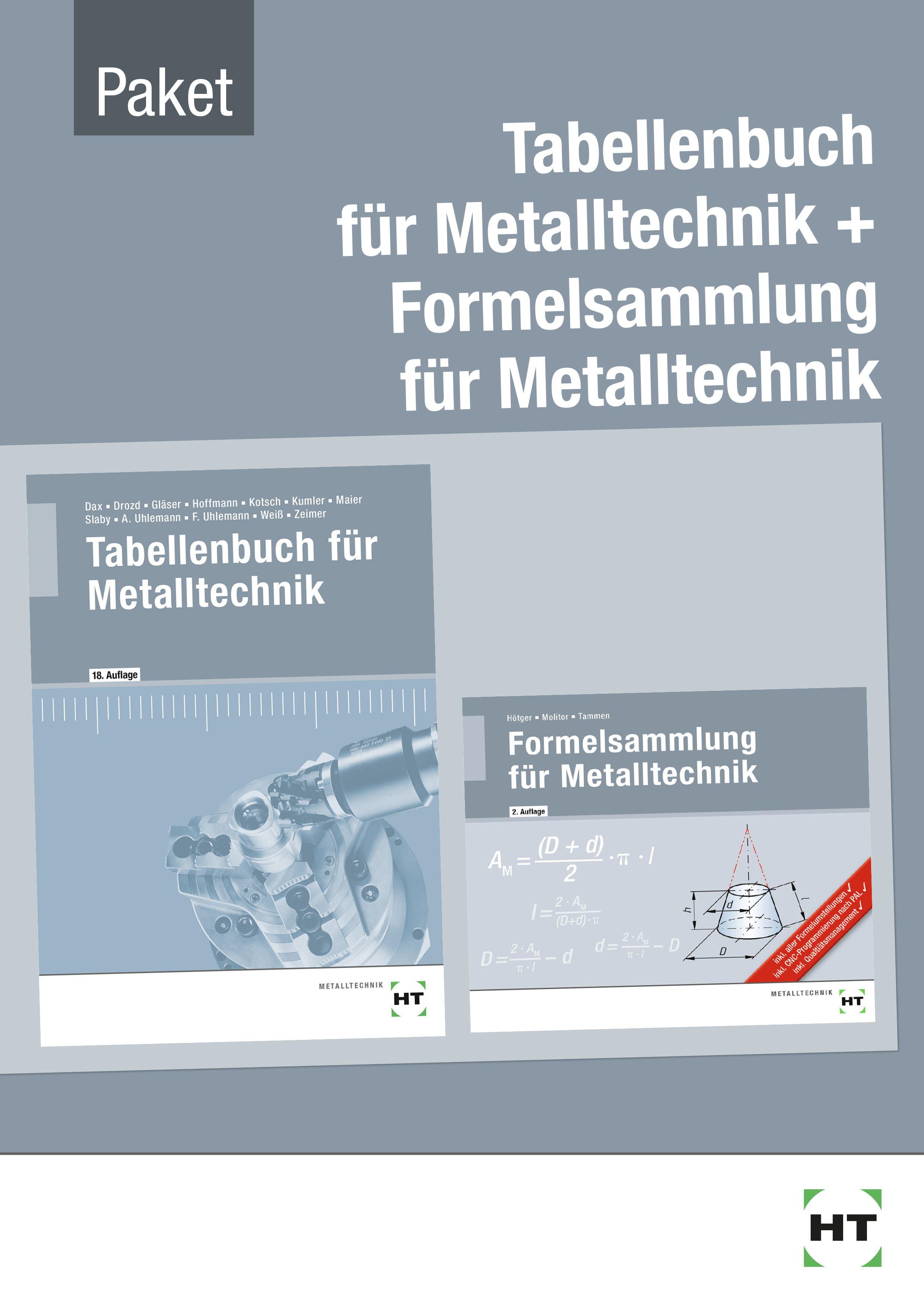 Vorderes Coverbild Paket Tabellenbuch für Metalltechnik und Formelsammlung für Metalltechnik