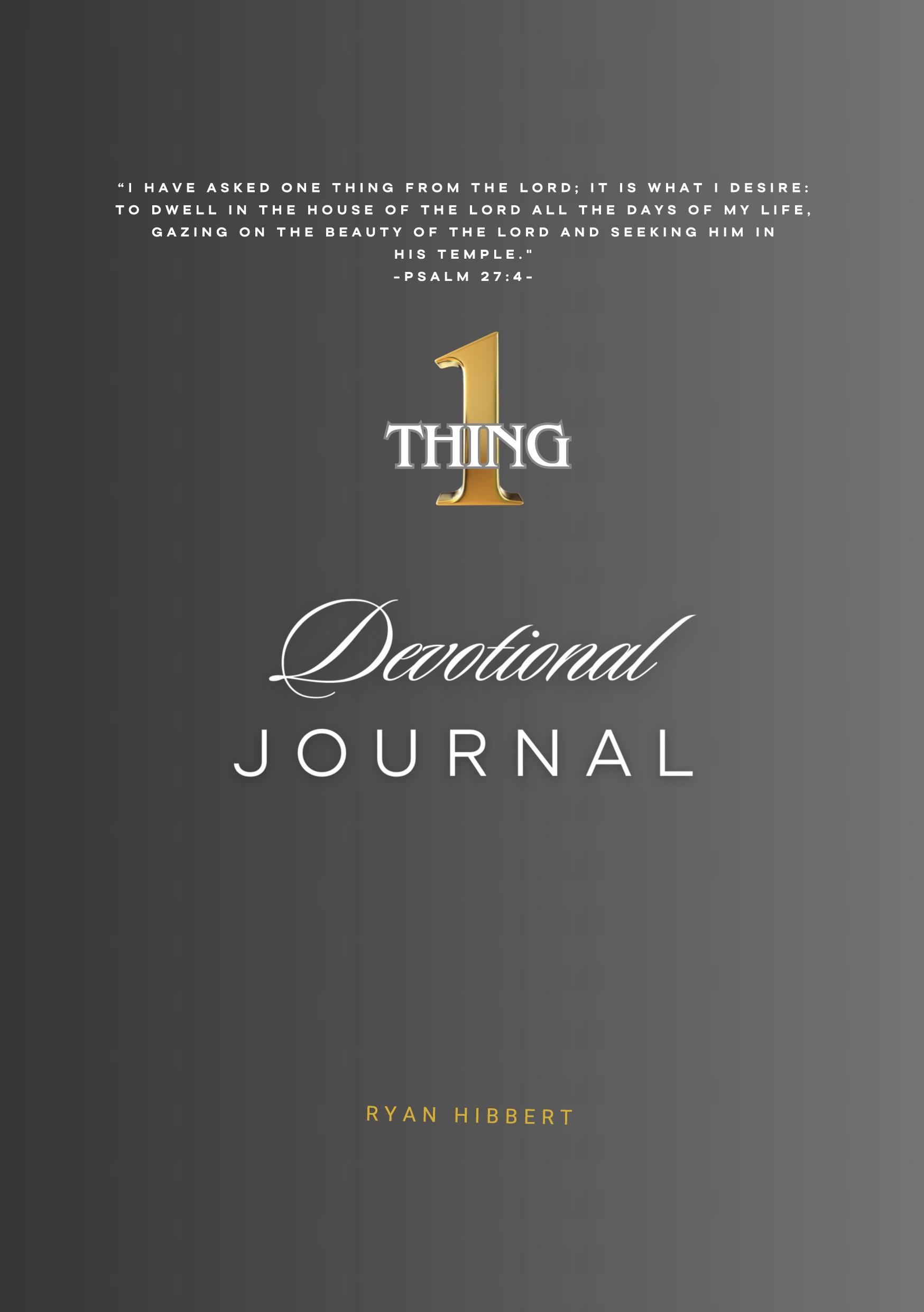 Vorderes Coverbild One Thing Devotional Journal