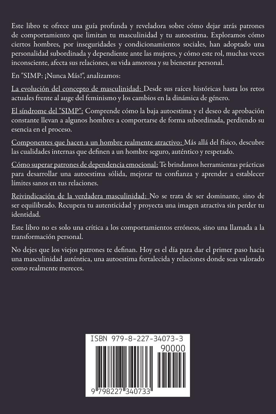Rückseitencover SIMP ¡Nunca más!