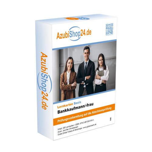 Vorderes Coverbild AzubiShop24.de Basis-Lernkarten Bankkaufmann/-frau
