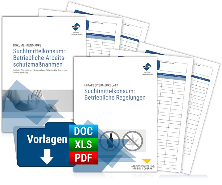 Vorderes Coverbild Paket Umgang mit Suchtmittelkonsum: Betriebliche Arbeitsschutzmaßnahmen und Regelungen