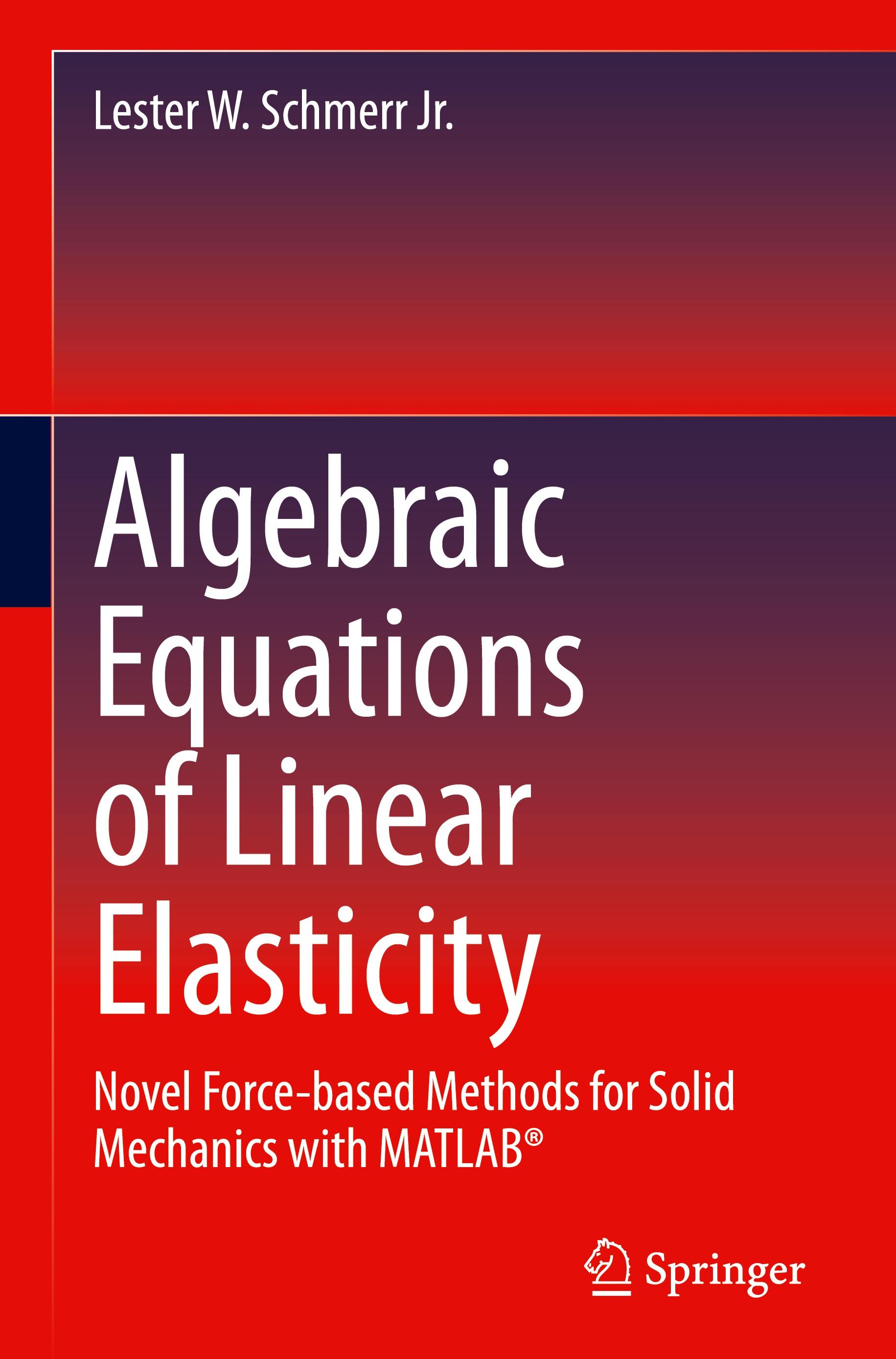 Vorderes Coverbild Algebraic Equations of Linear Elasticity