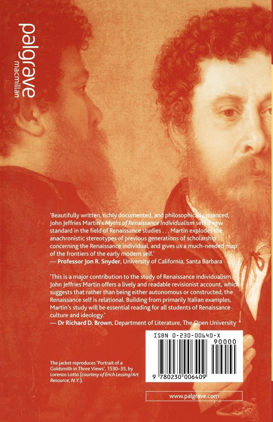 Rückseitencover Myths of Renaissance Individualism